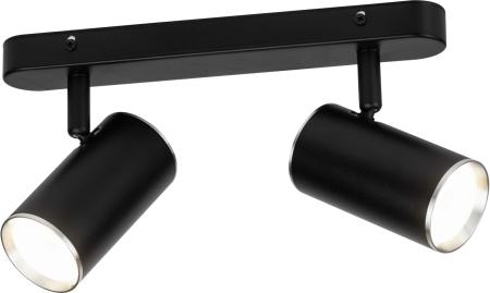 Светильник настенно-потолочный спот ЭРА OL35-2 BK MR16 GU10 IP20 черный хром