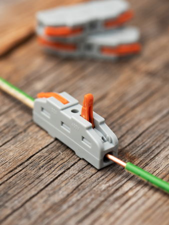 Строительно-монтажная клемма СМК 222-421 проходная 1 полюс 0,08-4мм2 (25шт.) EKF PROxima