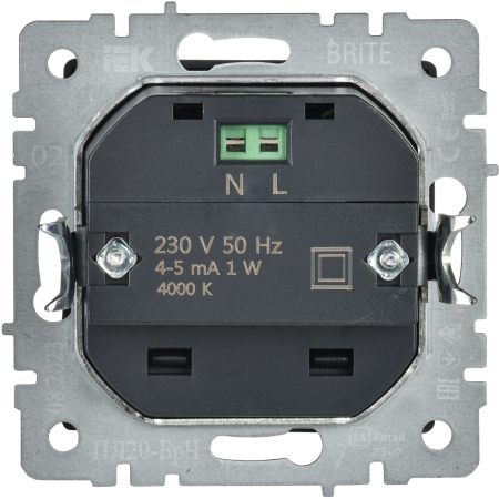 BRITE Подсветка LED встраиваемая ПЛ20-БрЧ черн. IEK