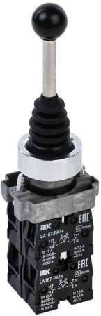 Джойстик LA167-PA14 4 полож. 4з с фиксацией черный IEK