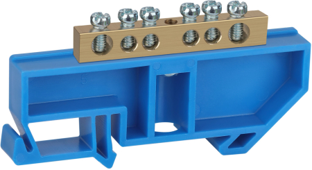 Аксессуары для клемм  ЭРА NO-222-44  Шина N "ноль" на DIN-изол ШНИ-6х9-6-Д-синий (25/500/12000)