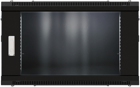 Шкаф настенный 19" TERACOM PRO 9U 600х450 мм дверь стеклянная с замком-ручкой чёрный