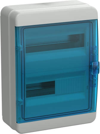 TEKFOR Корпус пласт. КМПн-24 IP65 син. прозр. дверь IEK