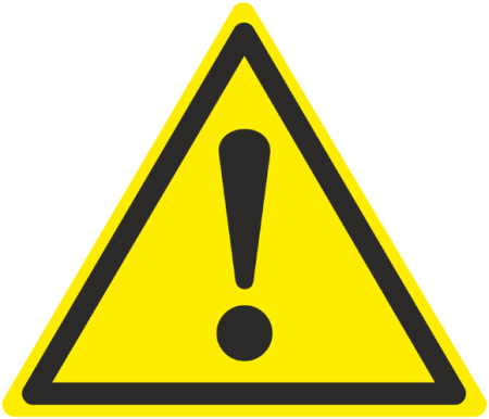 Знак W 09 "Внимание. Опасность (прочие опасности)" 150х150х150 мм, пленка самоклеящаяся ГОСТ Р 12.4.026-2001 EKF