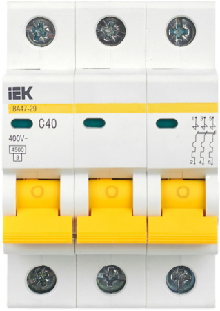 Авт. выкл. ВА47-29 3Р 40А 4,5кА х-ка С IEK