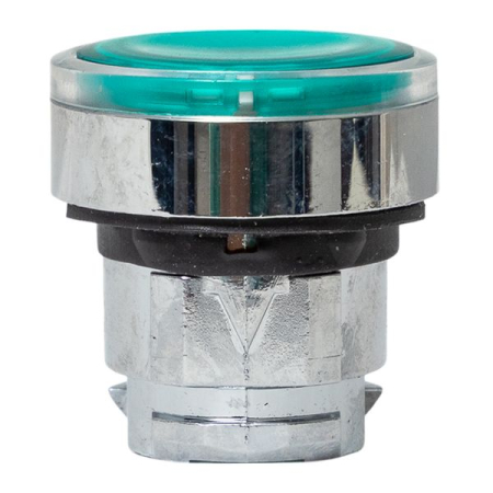 Исполнительный механизм кнопки XB4 зеленый плоский возвратный без фиксации, с подсветкой IP65 EKF