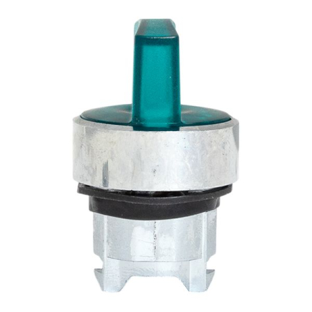 Исполнительный механизм переключателя ХB4 зеленый на 3 положения с фиксацией, с подсветкой с короткой ручкой IP65 EKF