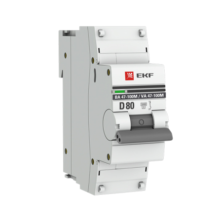 Автоматический выключатель 1P 16А (D) 10kA ВА 47-100M без теплового расцепителя EKF PROxima