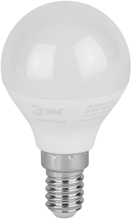 LED P45-6W-840-E14 R  Лампочка светодиодная ЭРА RED LINE LED P45-6W-840-E14 R E14 / Е14 6Вт шар нейтральный белый свет