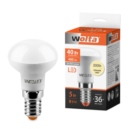 Лампа LED  WOLTA R39 5Вт 400Лм E14 3000K 1/50