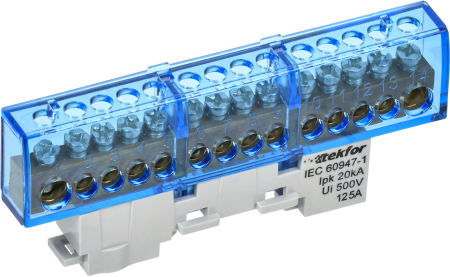 TEKFOR Шина N "ноль" изол. на унив. держ. 8х12-14-С IEK