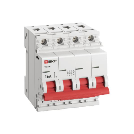 Выключатель нагрузки 4P 16А ВН-63N EKF PROxima
