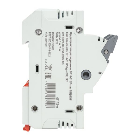 Предохранитель-разъединитель DF 14х51 2Р (тип ПВЦ)  EKF