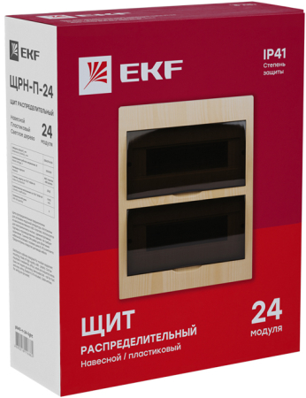 Щит распределительный навесной ЩРН-П-24 светлое дерево IP41 EKF PROxima