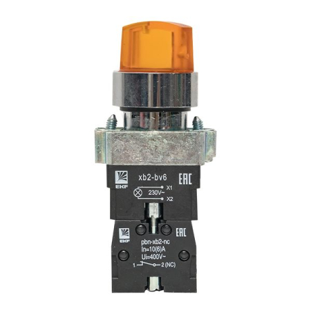 Переключатель BD33 3P c желтой подстветкой 230В NO EKF PROxima