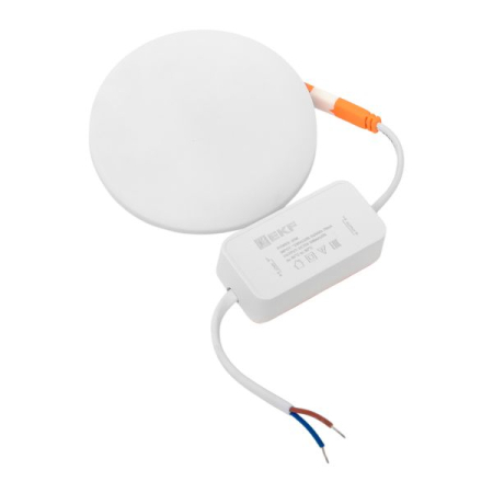 Светодиодный встраиваемый даунлайт безрамочный ДВО 1102 круглый 10Вт 4000K IP20 LUMA EKF