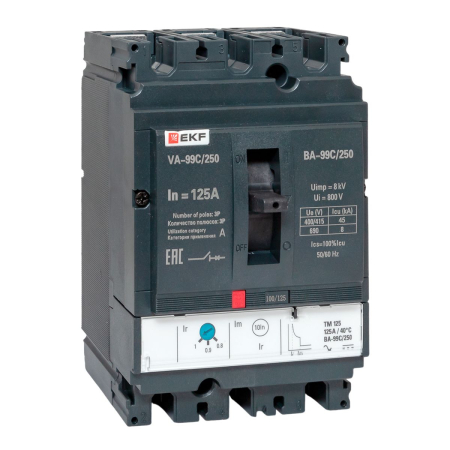 Выключатель автоматический ВА-99C (Compact NS)  250/125А 3P 45кА EKF PROxima