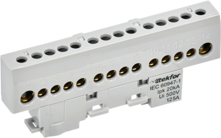 TEKFOR Шина L "фаза" изол. на унив. держ. 8х12-10-Ср IEK