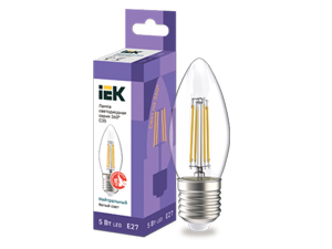Лампа LED C35 свеча прозр. 5Вт 230В 3000К E14 серия 360° IEK