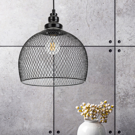 Подвес PL7 BK  ЭРА металл, E27, max 40W, d280 мм, черный