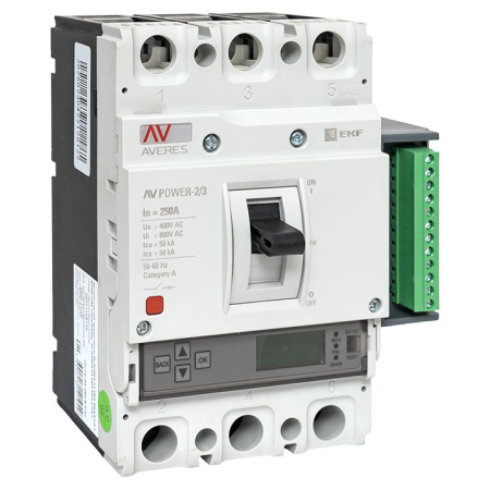 Автоматический выключатель AV POWER-2/3 250А 50kA ETU6.2