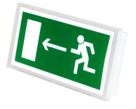Знак безопасности BL-3015B,E04 "Напр, к эвакуационному выходу налево"