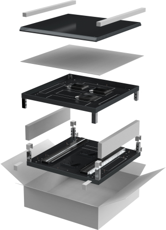 ITK LINEA N Компл. осн. и крыша 800х1000мм шкафа 28-47U чер.