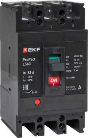 Автоматический выключатель LS63 15кА 3P 63А ProPact EKF